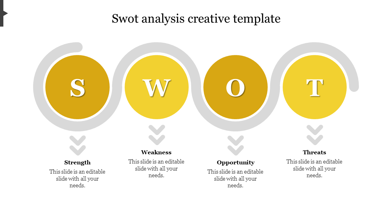 Free - SWOT Analysis Creative Template  For Presentation Slide